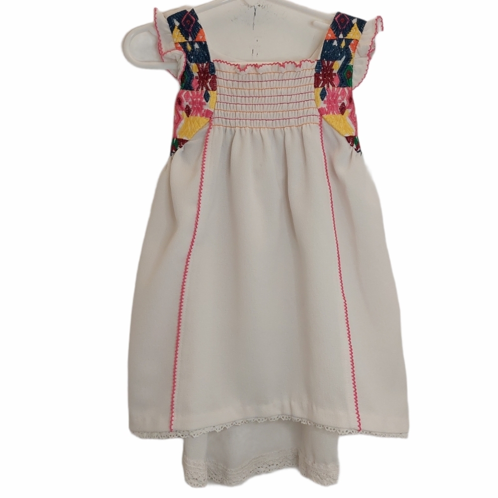 Iris & Ivy Girl's Size 2T Dress White Embroidered Sleeveless Toddler Summer